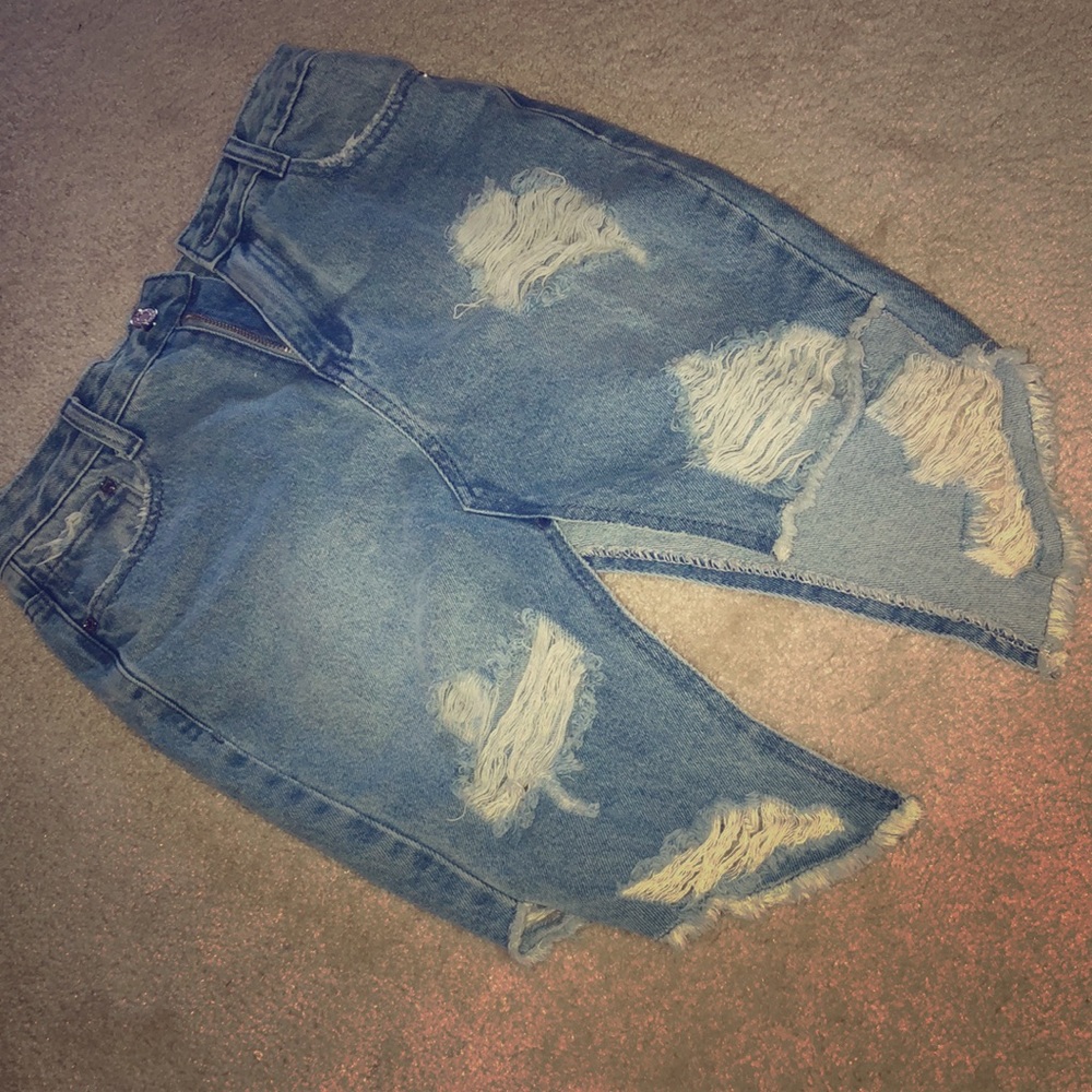 Assymetrica Midi Denim Skirt